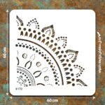 شابلون طرح ماندالا کد B 772 ابعاد 60*60 ربع دایره