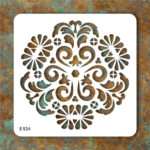شابلون طرح داماسک کد E 534