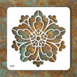 شابلون طرح داماسک کد V 47