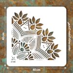 شابلون طرح ماندالا کد Z 135 ابعاد 40*40 ربع دایره