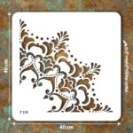 شابلون طرح ماندالا کد Z 139 ابعاد 40*40 ربع دایره
