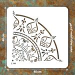 شابلون طرح ماندالا کد Z 149 ابعاد 40*40 ربع دایره