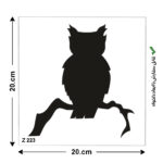 شابلون طرح جغد کد Z 223 ابعاد 20*20
