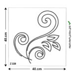 شابلون طرح گلبرگ کد Z 228 ابعاد 40*40