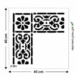 شابلون طرح کناره کد Z 391 ابعاد 40*40