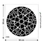 شابلون طرح هندسی کد Z 381 ابعاد 60*60