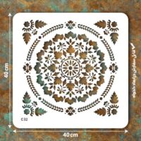 شابلون طرح ماندالا کد C 32 ابعاد 40*40