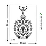 شابلون طرح داماسک کد Z 492 ابعاد 80*50