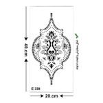 شابلون طرح داماسک کد E 339 ابعاد 20*40