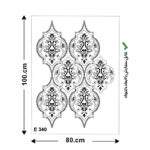 شابلون طرح پرشین کد E 340 ابعاد 80*100