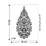 شابلون طرح داماسک کد E 348 ابعاد 20*30