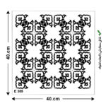 شابلون طرح پرشین کد E 355 ابعاد 40*40