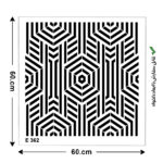 شابلون طرح هندسی کد E 362 ابعاد 60*60
