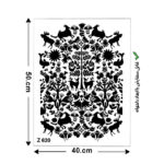 شابلون طرح حیوانات کد Z 620 ابعاد40*50