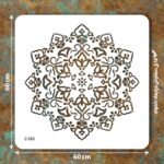 شابلون طرح ماندالا کد C 183 ابعاد 60*60.دایره کامل