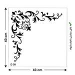 شابلون طرح کناره کد D 38 ابعاد 40*40