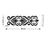 شابلون طرح حاشیه ی ستونی کد R 22 ابعاد 60*20