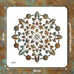 شابلون طرح  ماندالا C 187 ابعاد 40*40 (دایره کامل)