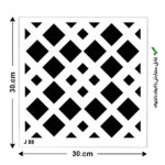شابلون طرح کاشی مربع  J 88 ابعاد 30*30