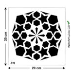 شابلون طرح کاشی مربع کد J 96 ابعاد 20*20