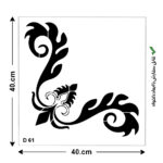 شابلون طرح کناره کد  D 61 ابعاد 40*40