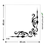 شابلون طرح کناره کد  D 62 ابعاد 40*40