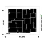 شابلون طرح هنری طرح فلز E 418 ابعاد 60*50