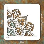 شابلون طرح ماندالا کد C 184 ابعاد 40*40 ربع دایره