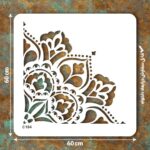 شابلون طرح ماندالا کد C 184 ابعاد 60*60 ربع دایره