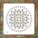 شابلون طرح ماندالا کد C 194 ابعاد 60*60-دایره کامل