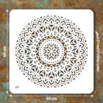 شابلون طرح ماندالا کد C 9 ابعاد 60*60 دایره کامل