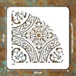 شابلون طرح ماندالا کد C 99 ابعاد 40*40 ربع دایره