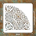 شابلون طرح ماندالا کد C 99 ابعاد 80*80 ربع دایره