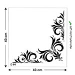 شابلون طرح کناره کد D 64 ابعاد 40*40