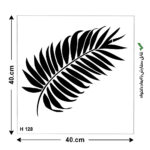 شابلون طرح برگ کد H 128 ابعاد 40*40