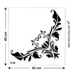 شابلون طرح کناره کد D 66  ابعاد 40*40