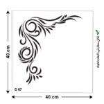 شابلون طرح کناره کد D 67 ابعاد 40*40