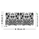 شابلون طرح گل کد H 138 ابعاد 80*40