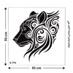 شابلون طرح شیر کد K 774 ابعاد 50*50