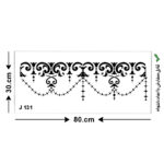 شابلون طرح کناره کد J 131 ابعاد 80*30