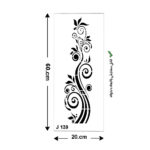شابلون طرح ستونی هنری کد J 139 ابعاد 60*20