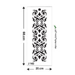 شابلون طرح ستونی کد J 142 ابعاد 60*20