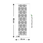 شابلون طرح ستونی کد J 146 ابعاد 60*20
