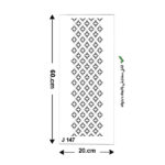 شابلون طرح ستونی کد J 147 ابعاد 60*20
