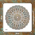 شابلون طرح ماندالا کد C 185 ابعاد 80*80.دایره کامل