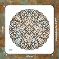 شابلون طرح ماندالا کد C 185 ابعاد 80*80.دایره کامل