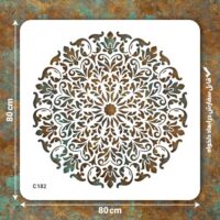 شابلون طرح ماندالا کد C 182 دایره کامل