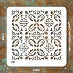 شابلون طرح کاشی مربع کد E 488