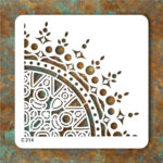 شابلون طرح ماندالا کد C 214 (ربع دایره )