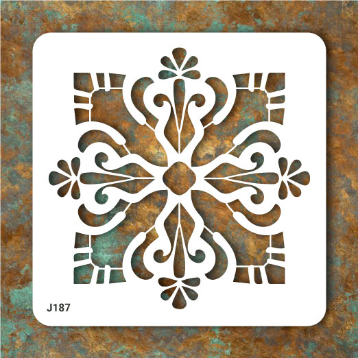 شابلون طرح کاشی مربع کد J 187